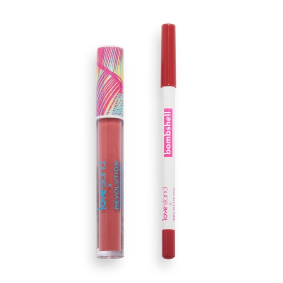 Revolution X Love Island Coupled Up Lip Kit BOMBSHELL 2Pack Kit - Picture 2 of 6